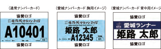 氏名入りのナンバーカード