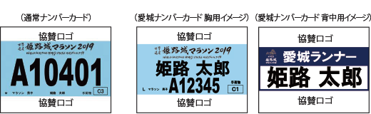 氏名入りのナンバーカード