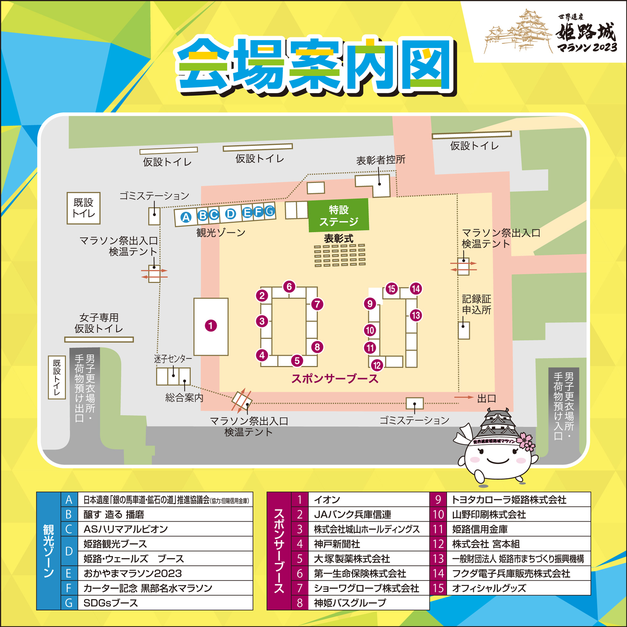 世界遺産姫路城マラソン祭 会場案内図