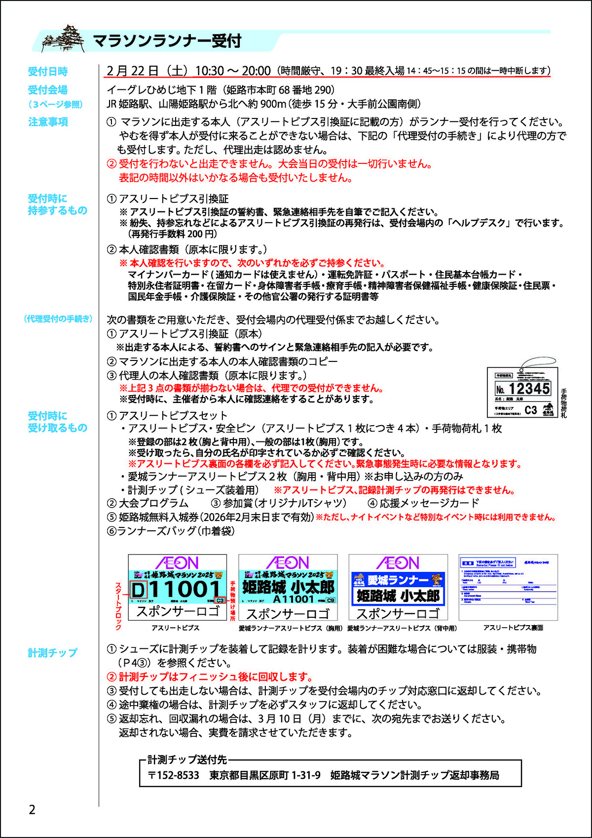 参加案内（マラソン）図