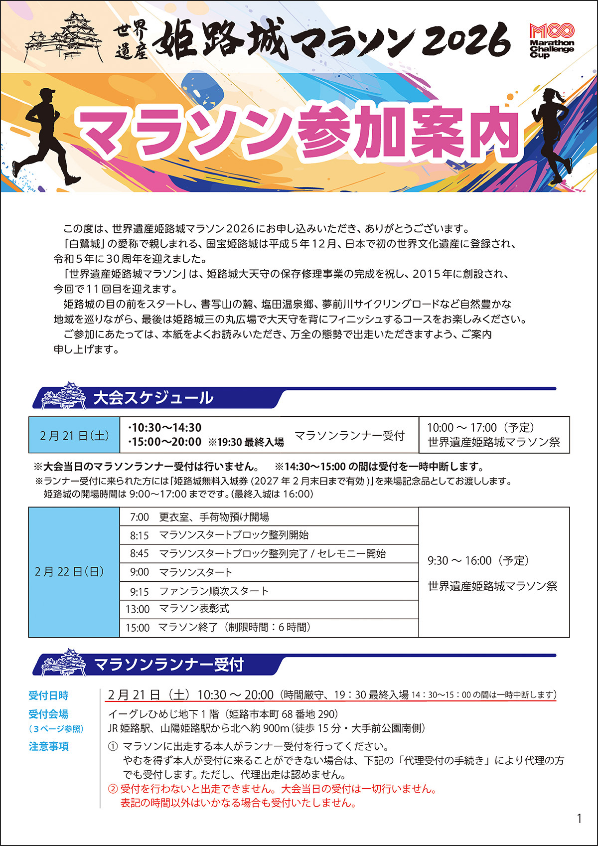 参加案内（マラソン）図