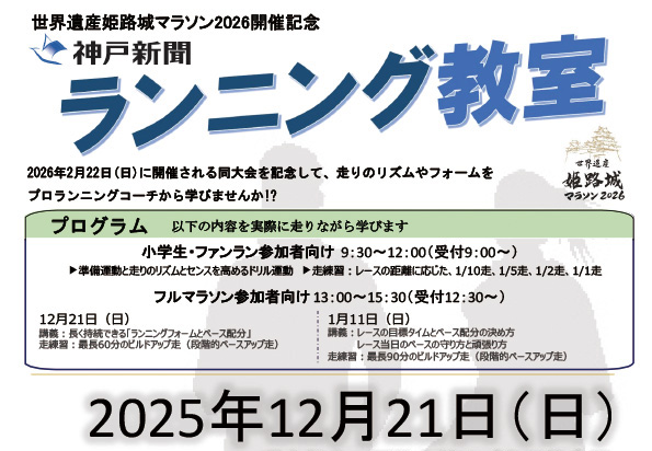 【神戸新聞】ランニング教室開催